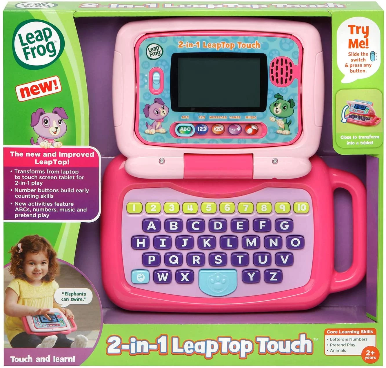 LeapFrog 2-in-1 LeapTop Touch, Pink