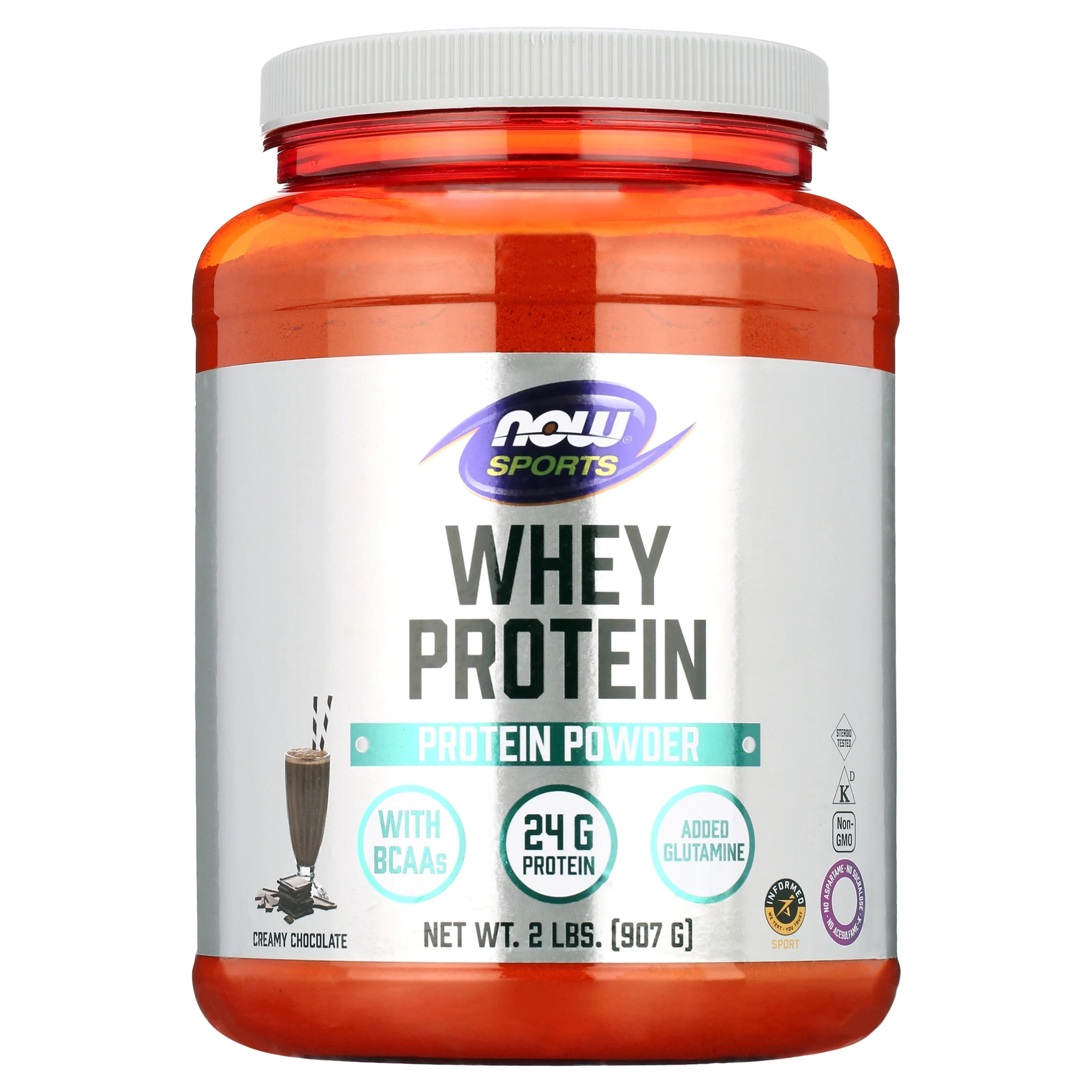NOW Foods - NOW Sports Whey Protein Powder Creamy Chocolate - 2 lbs.