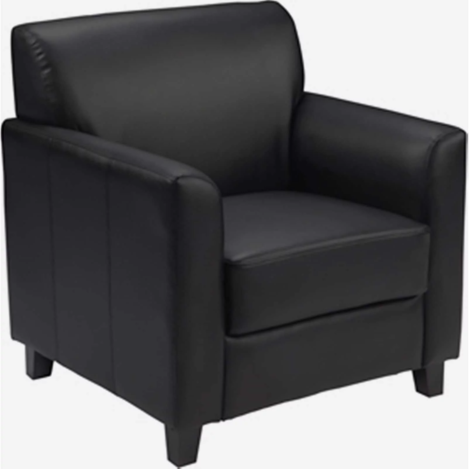 BSD National Supplies Benville Modern Black Leather Guest Chair
