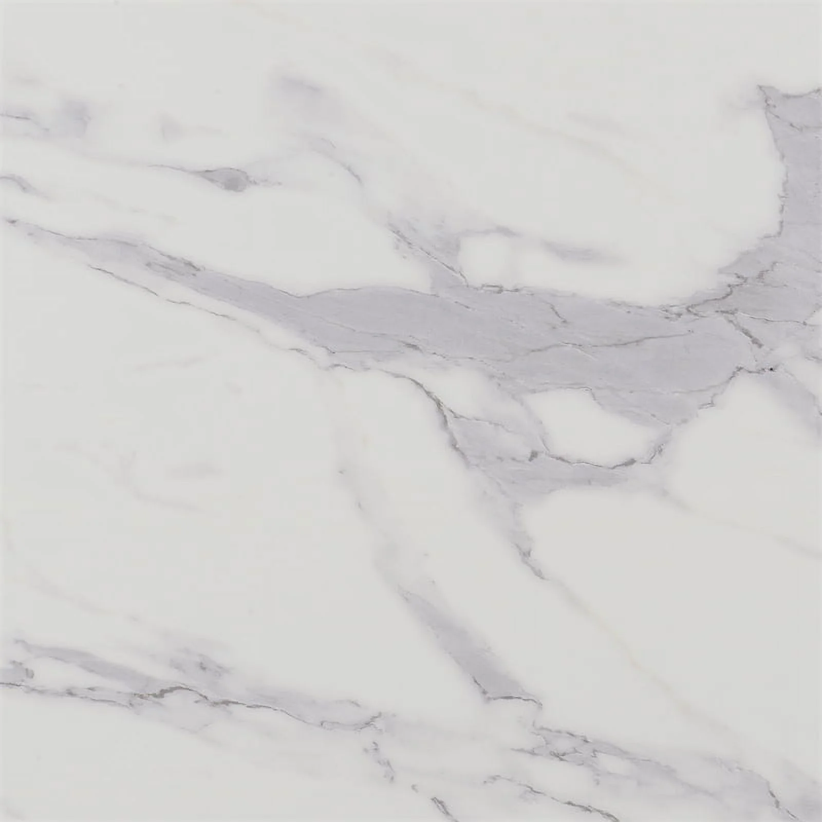 Pemberly Row Modern Square Coffee Table in Faux White Marble