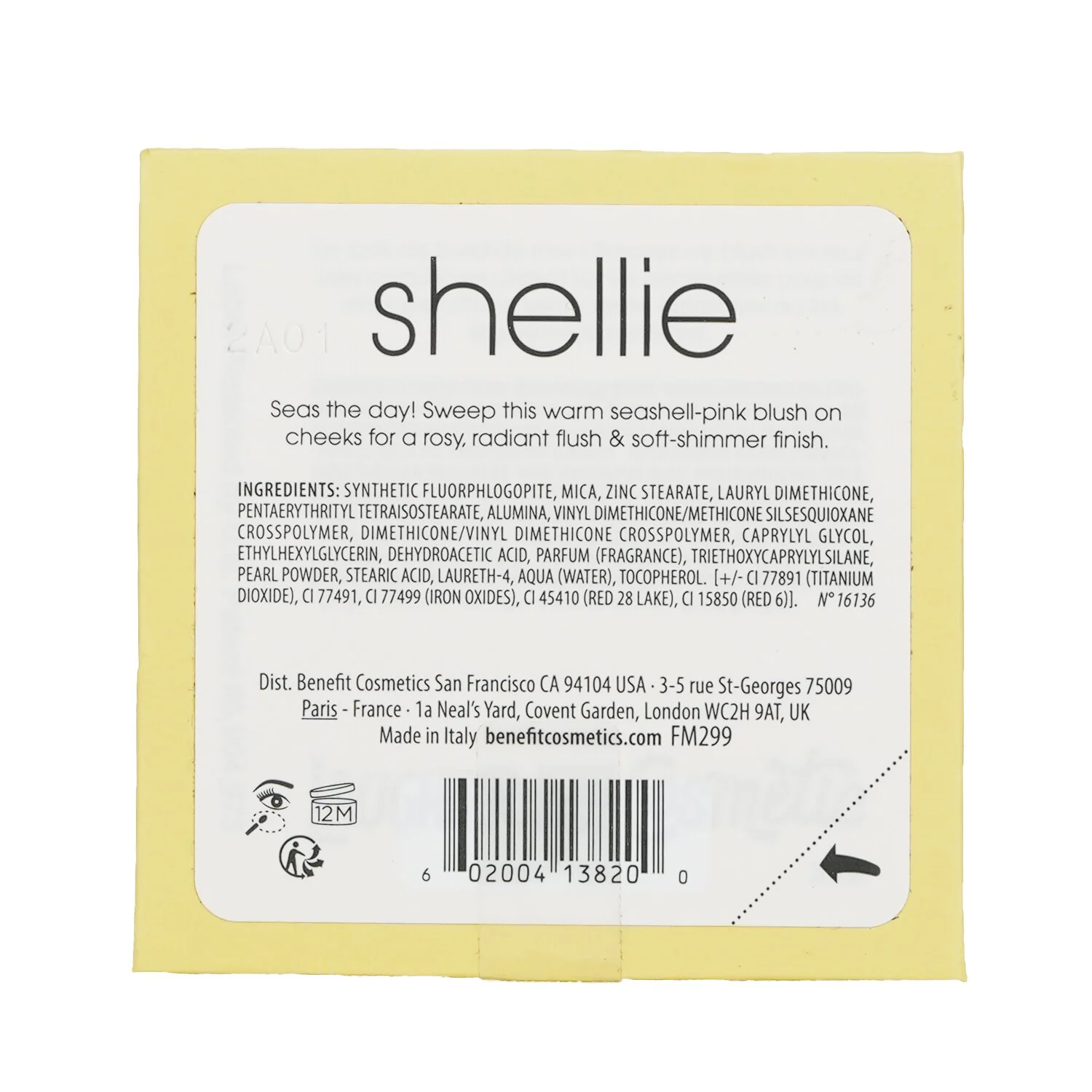 Benefit Shellie Warm Seashell Pink Blush  6g/0.21oz