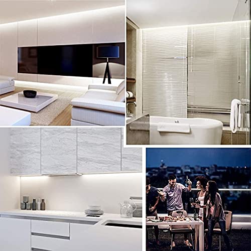 SUYOOULIN LED Strip Lights, 30ft/9m AC110-130V High Density 2592 LEDs COB Light Strip, 26000LM Super Bright Dimmable Waterproof LED Rope Light (Cool White 6500K)