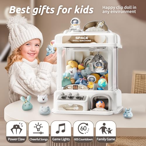 Large Claw Machine for Kids with Lights Sound, Vending Machine Toys, Electronic Prizes Dispenser Toys for Kids Age 3+, Arcade Claw Machine Game Gifts for Home Party Birthday