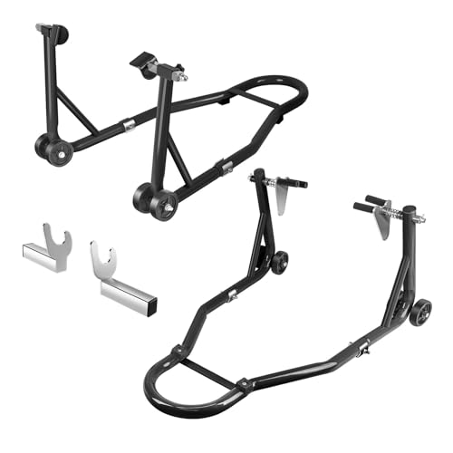 Motorcycle Stand,992 LBS Capacity Motorcycle Stands Front and Rear Combo,Universal Wheel Lift Stand with U+L Adjustable Swingarm Spool,for Most Yamaha, Honda, Kawasaki, Suzuki, Ducati, BMW