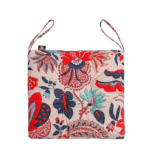 2-Pack Outdoor/Indoor Wicker Patio Seat Cushion Pad with Ties - Dining Chair Cushion, 17