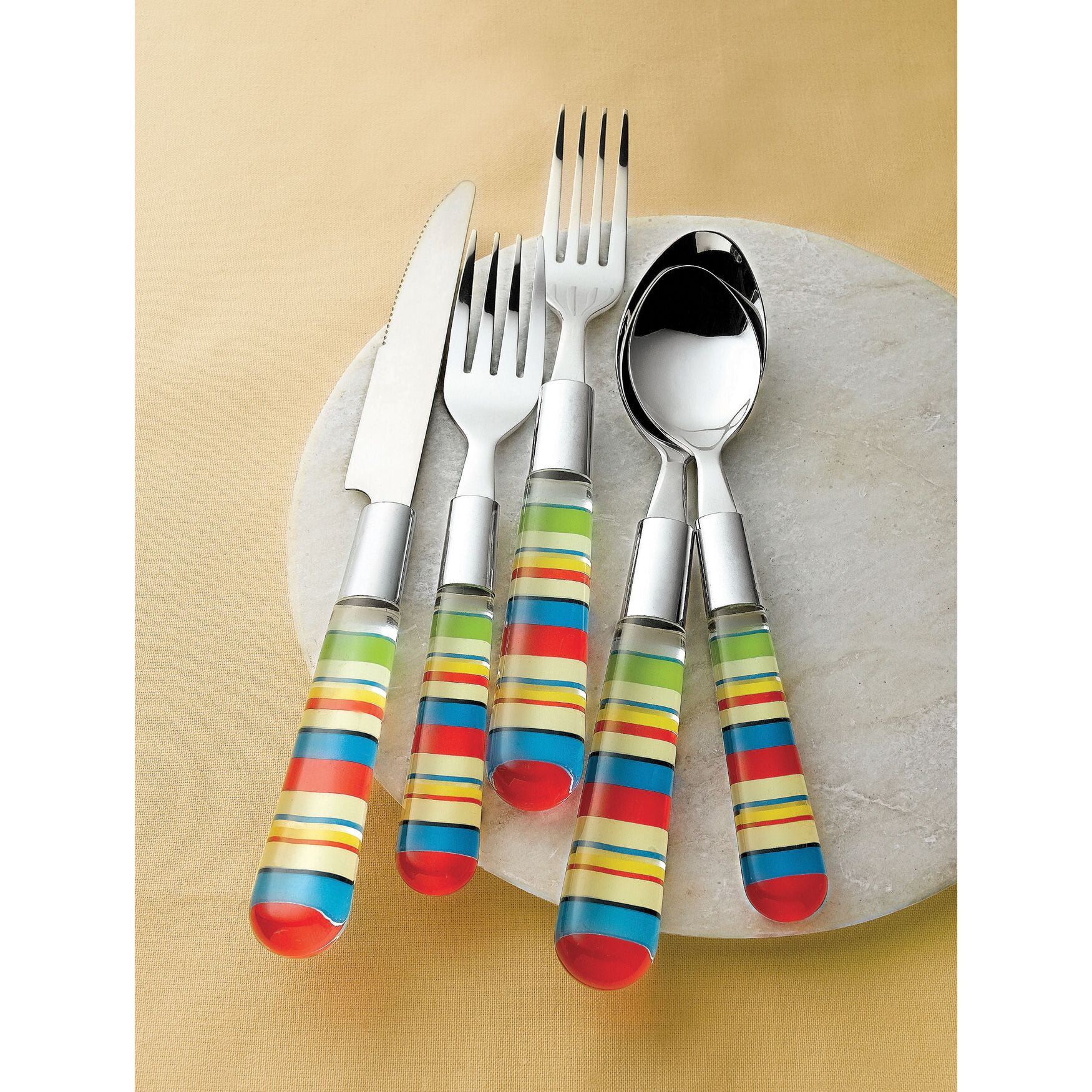 Brylanehome Santa Fe Striped 20 Piece Flatware Set, Santa Fe Stripe