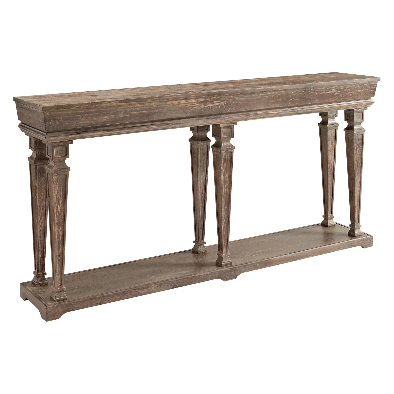 Benjamin Long Console Table, Weathered Driftwood