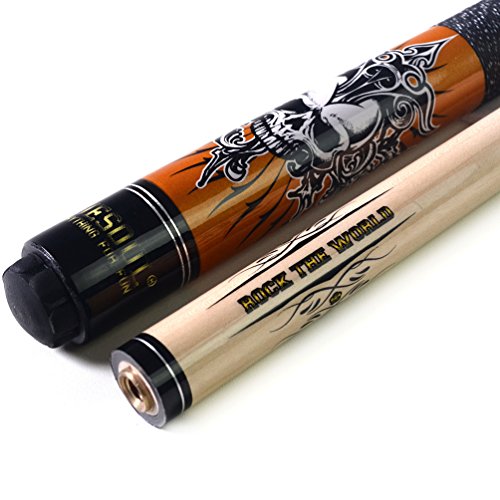 CUESOUL 58 inch 19/20/21 oz 1/2 Maple Pool Cue Stick Kit-Rockin Series