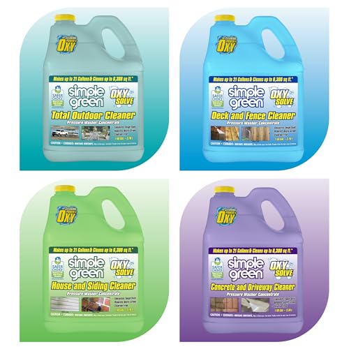 Oxy Solve House and Siding Pressure Washer Cleaner - Removes Stains from Mold & Mildew on Vinyl, Aluminum, Wood, Brick, Stucco - Concentrate 1 Gal.