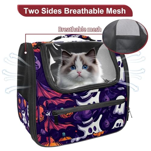 Halloween Pet Carrier Soft Sided Carrier for Small Medium Cats Dogs