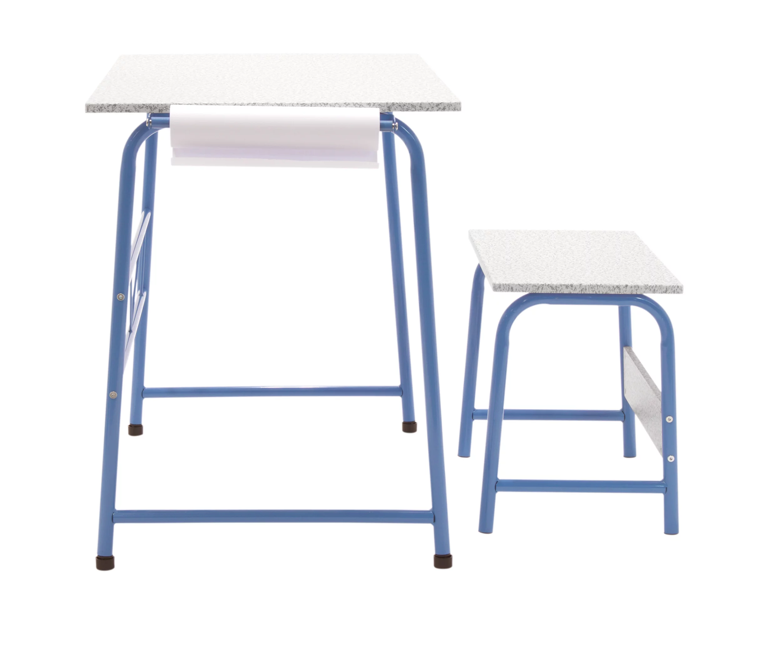 Studio Designs Project Center 2-Piece Metal Art Desk and Bench, Blue
