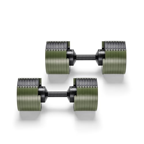 NÜOBELL® Adjustable Dumbbell Set, 5-50 LB or 5-80 LB, Easy Twist 2024-25 Model, All-In-One Weights Set (Pair) for Home, Original Manufacturer