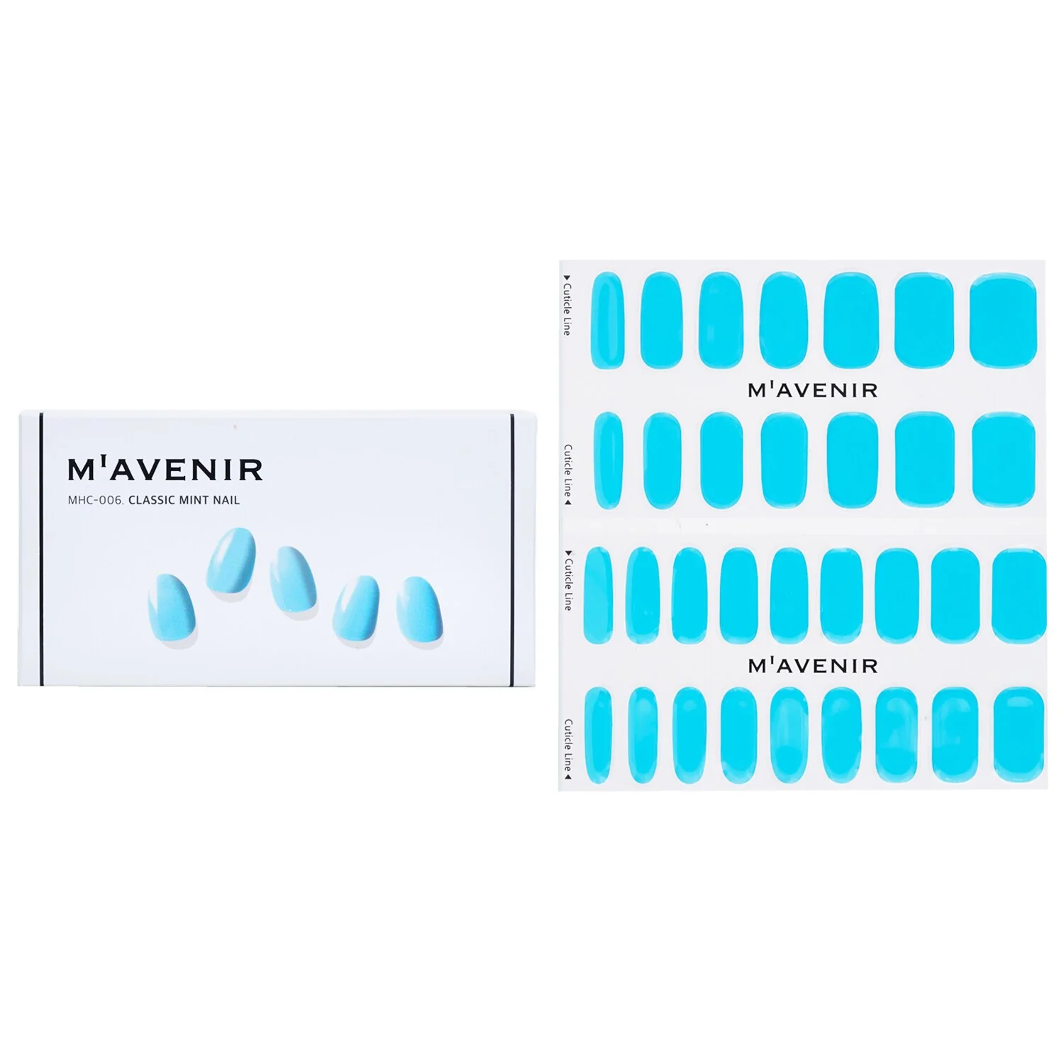 Mavenir Nail Sticker (Blue) - # Classic Navy Nail  32pcs