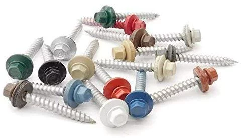 EAGLE 1 (250 Count) Metal Roofing Screws Painted Hex Washer Head Sheet Metal Roof Screw. Self Starting/self Tapping Metal to Wood, Sheet Metal Roofing siding Screws (1.5