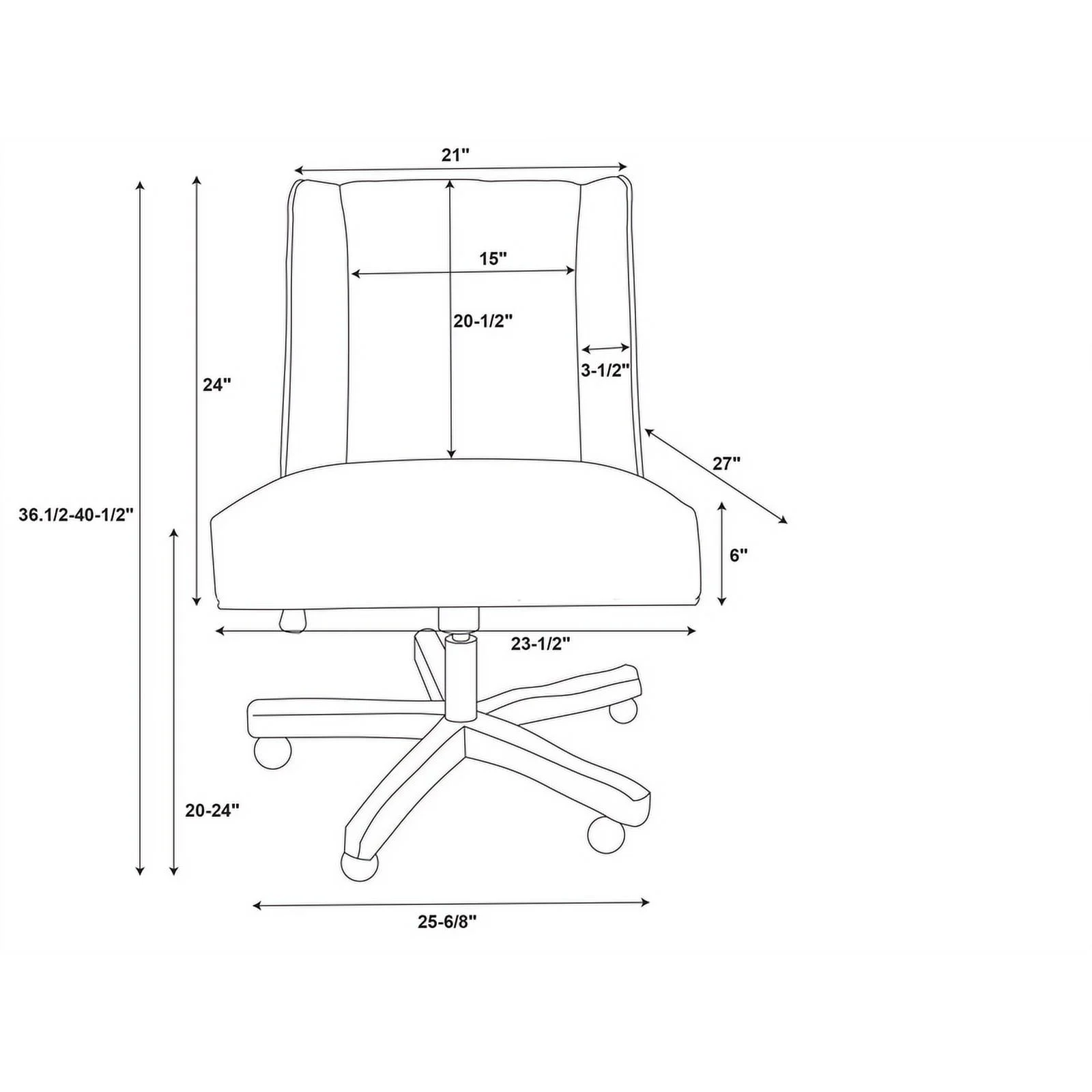 Riverbay Furniture Upholstered Swivel Office Chair in Cream Sherpa