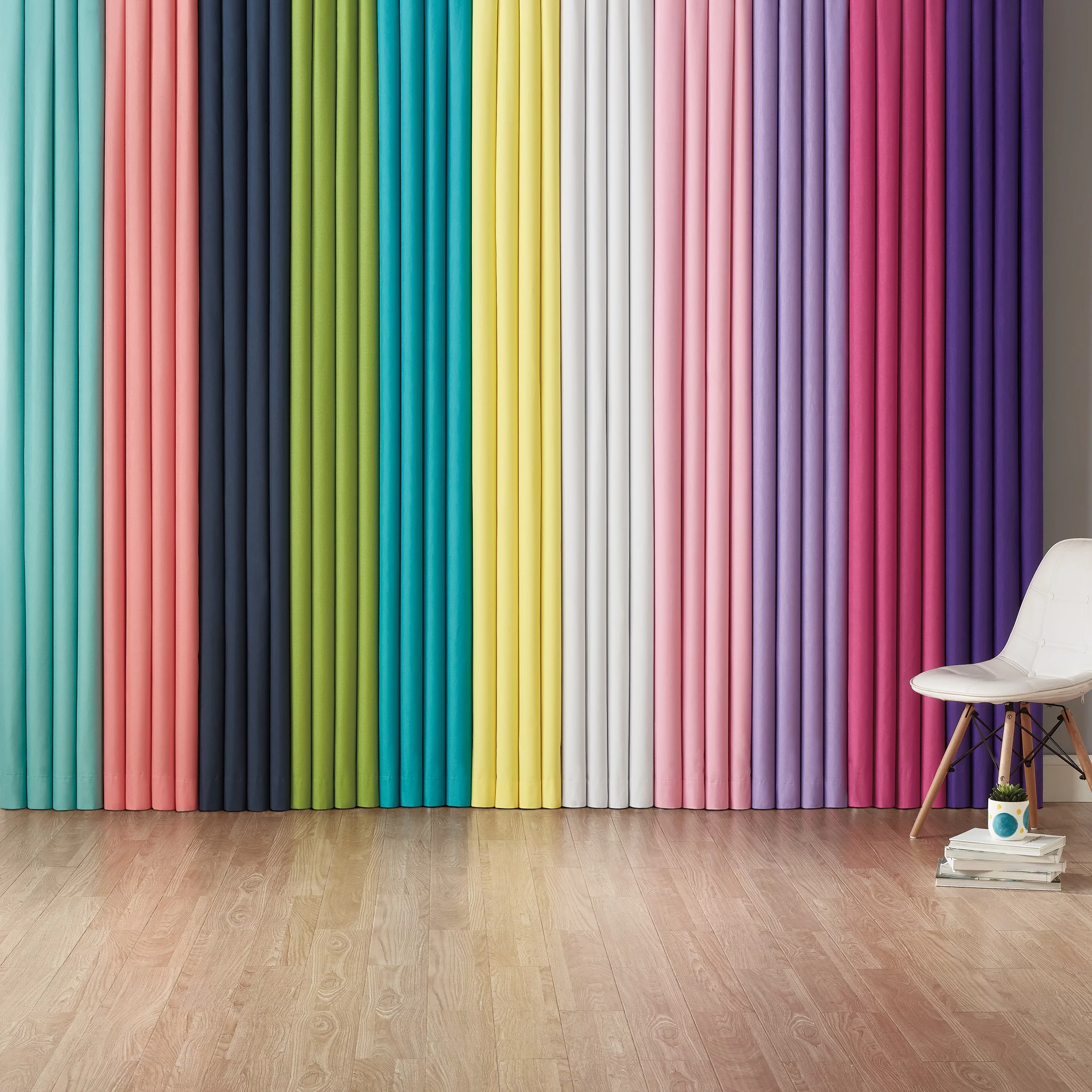 Eclipse Dayton Solid Blackout Rod Pocket Energy-Efficient Curtain Panel, Purple, 42