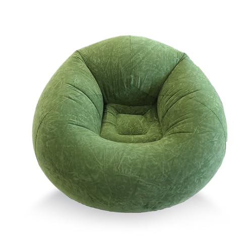 45x45x28 Inflatable Beanless Bean Bag Chair Lounge Sofa - Black