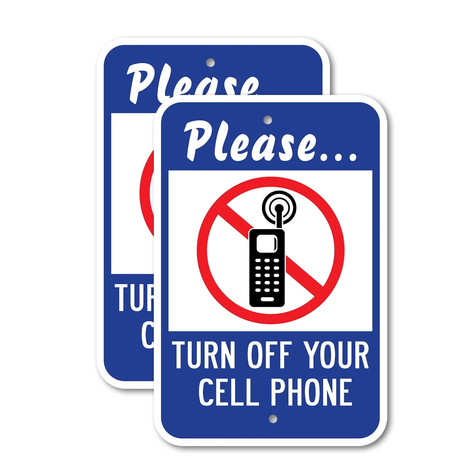(2 Pack) Please Turn Off Your Cell Phone | 12