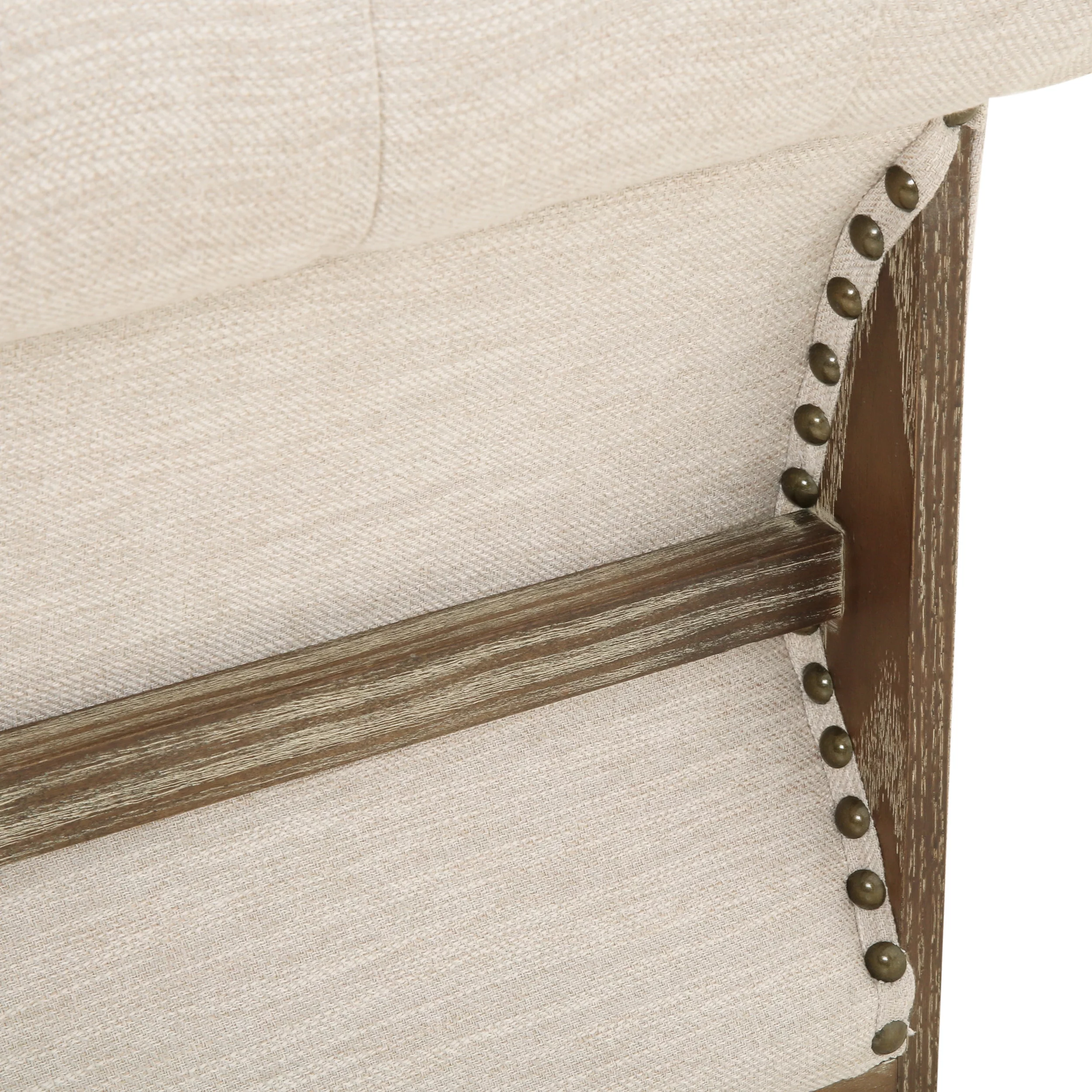 Noble House Petes Fabric Tufted 3 Seater Sofa, Beige