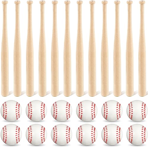 Libima 24 Pcs Mini Baseball Bats Mini Foam Sports Balls 8