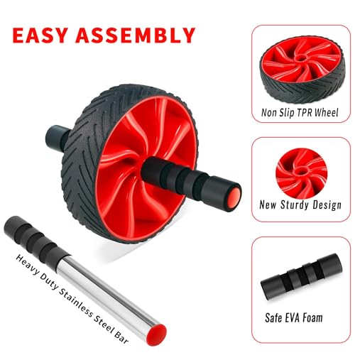 Ab Roller Wheel for Core Workout & Strength Training, Great Fitness and Perfect Home Gym Equipment(Gifts for Women Men Mom Dad)