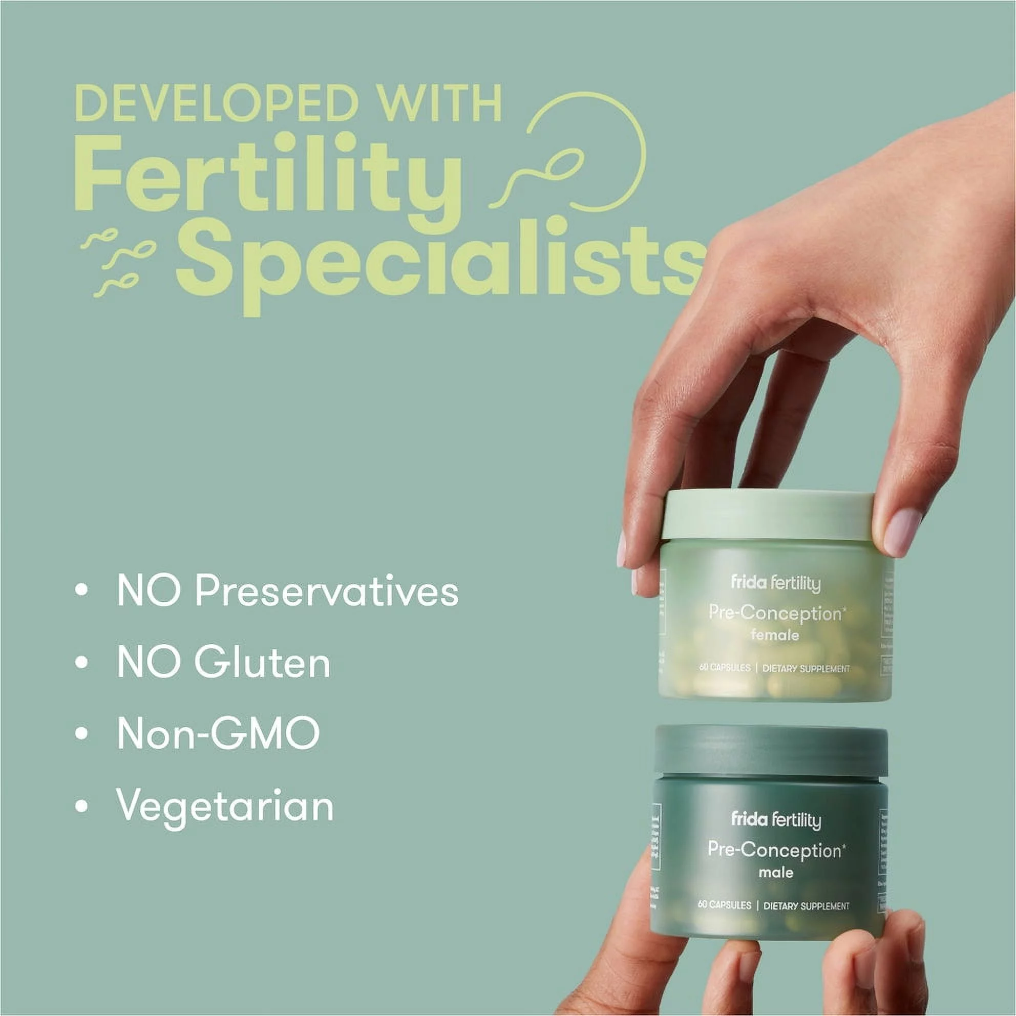 Frida Fertility Pre-Conception Supplement Set - 60 capsules, 30 day supply