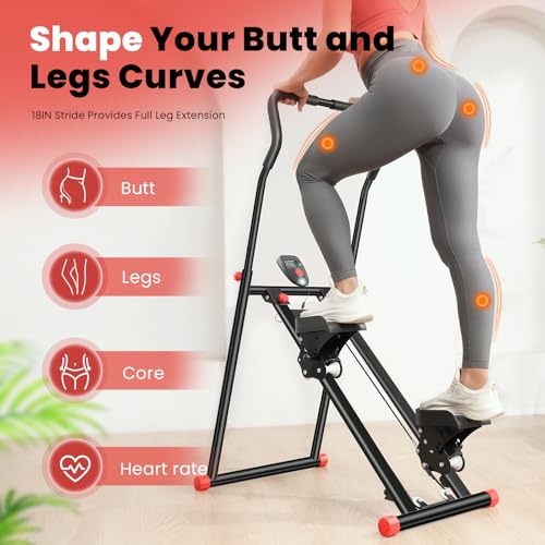 BODYRHYTHM New Stair Stepper for Home Gym Exercise, Vertical Climber Machine for Full Body Workout, Foldable Cardio Exercise Machine, Stair Climber with Adjustable Handlebar & Pedals