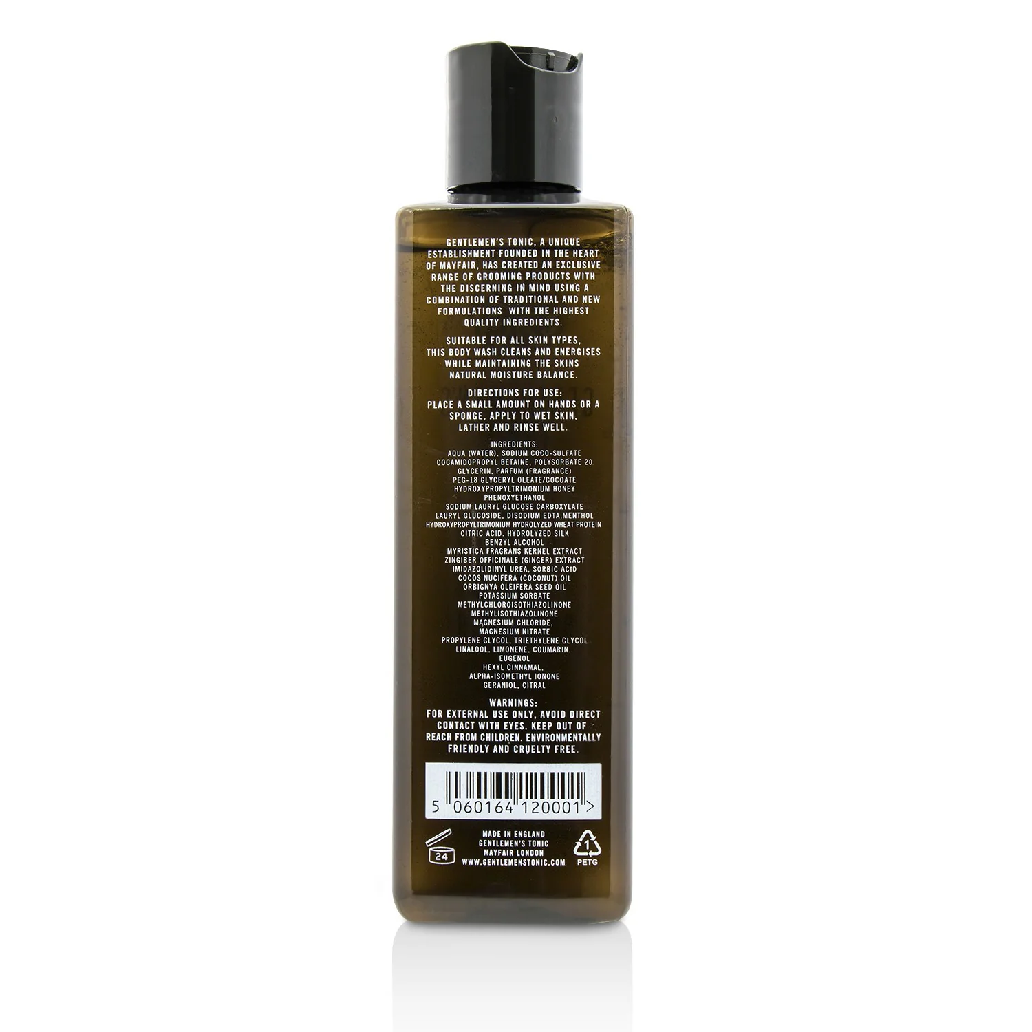 Gentlemen's Tonic Gentle Body Wash - Babassu & Bergamot  500ml/16.8oz