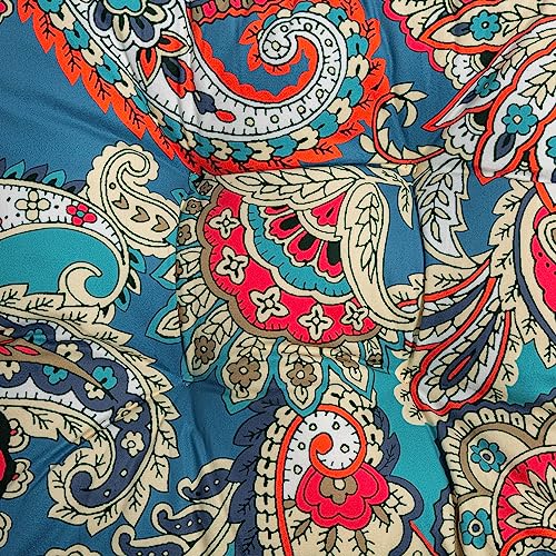 2-Pack Outdoor/Indoor Wicker Patio Seat Cushion Pad with Ties - Dining Chair Cushion, 17