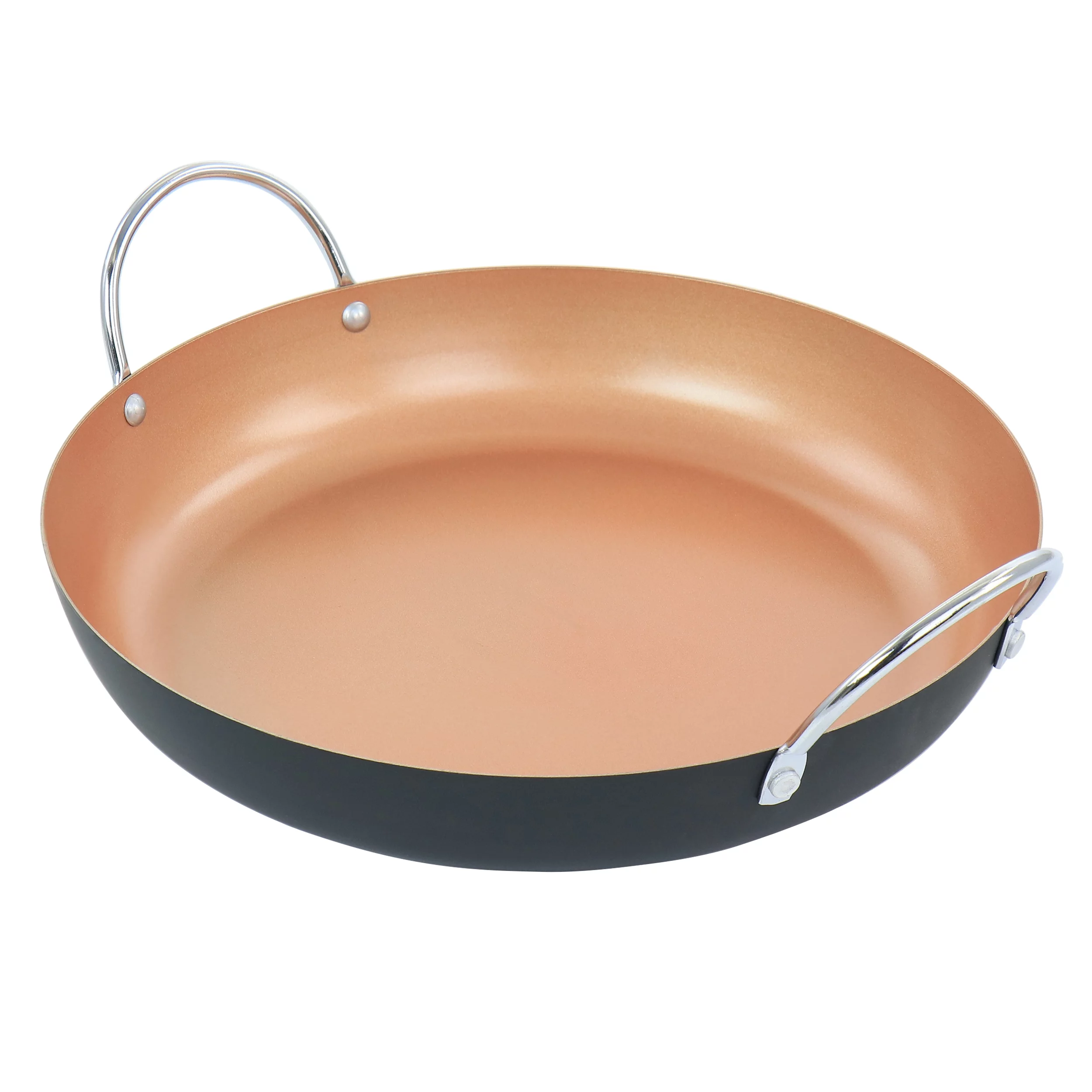 Oster Stonefire Carbon Steel Nonstick 11 Inch Paella Pan in Copper