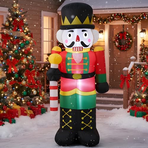 4 FT Christmas Snowman Inflatables Christmas Blow up Snow Man Decoration with LED Lights Indoor Outdoor Winter Outside Holiday Party Patio Garden Lawn Decor