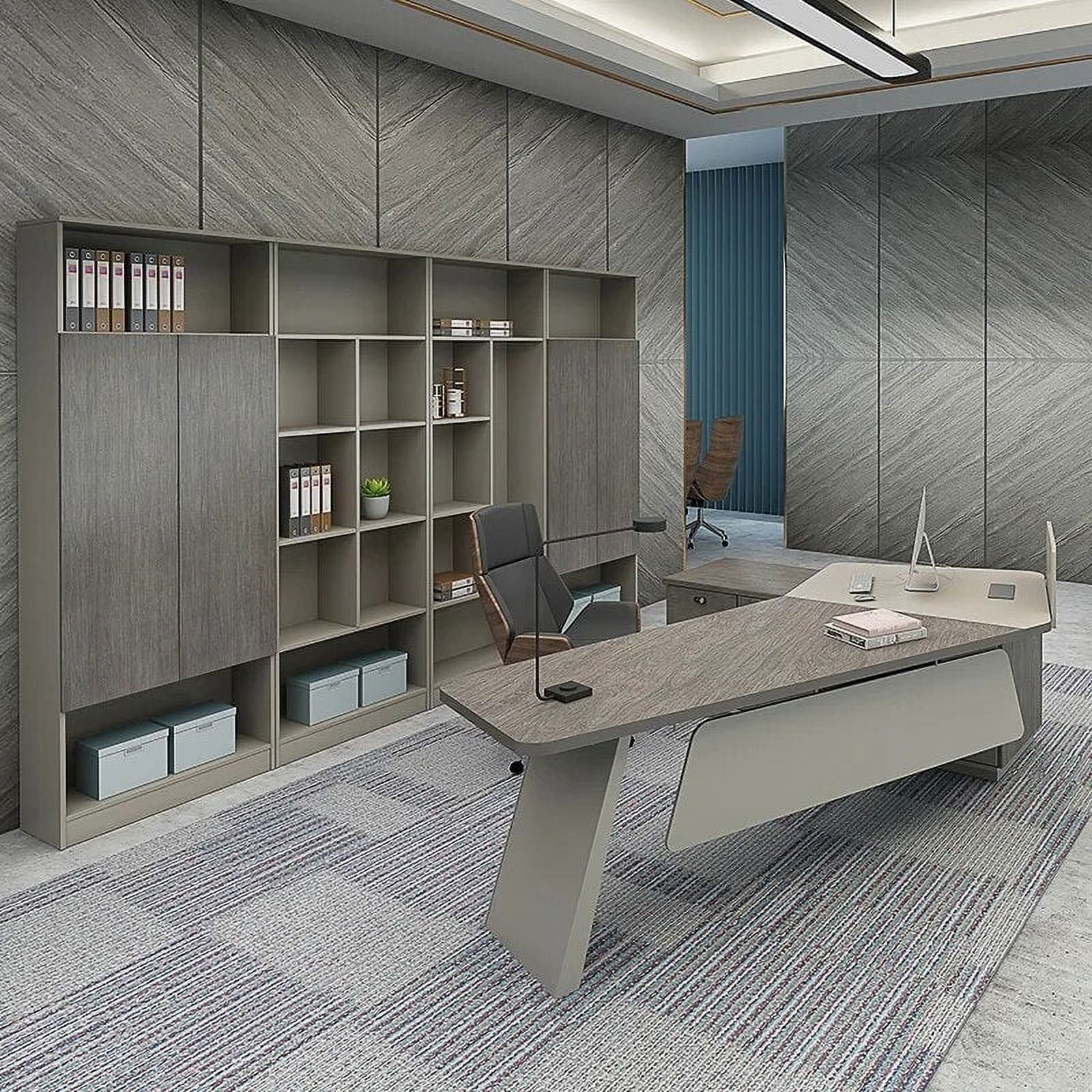 Customized office desk, fashionable and creative boss desk and chair combination, complete set of bookcases, simple and modern