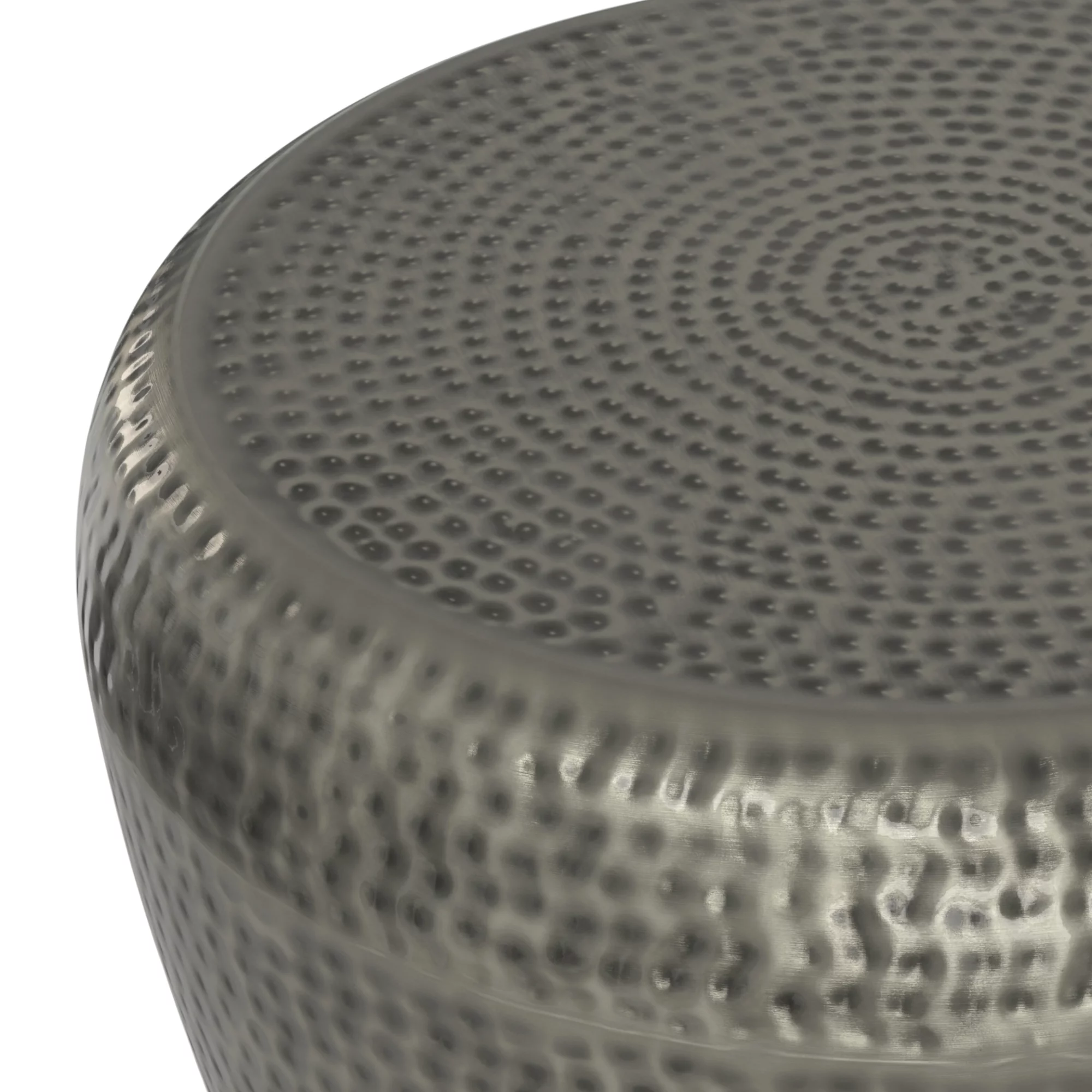 Simpli Home Preston Modern Industrial 22 inch Wide Metal Metal Side Table in Antique Silver , Fully Assembled