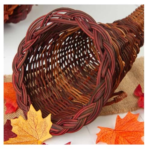 Factory Direct Craft Thanksgiving Cornucopia of Orange Artificial Pumpkins and Gourds with Leaves - Horn of Plenty for Fall Decorating and Displays