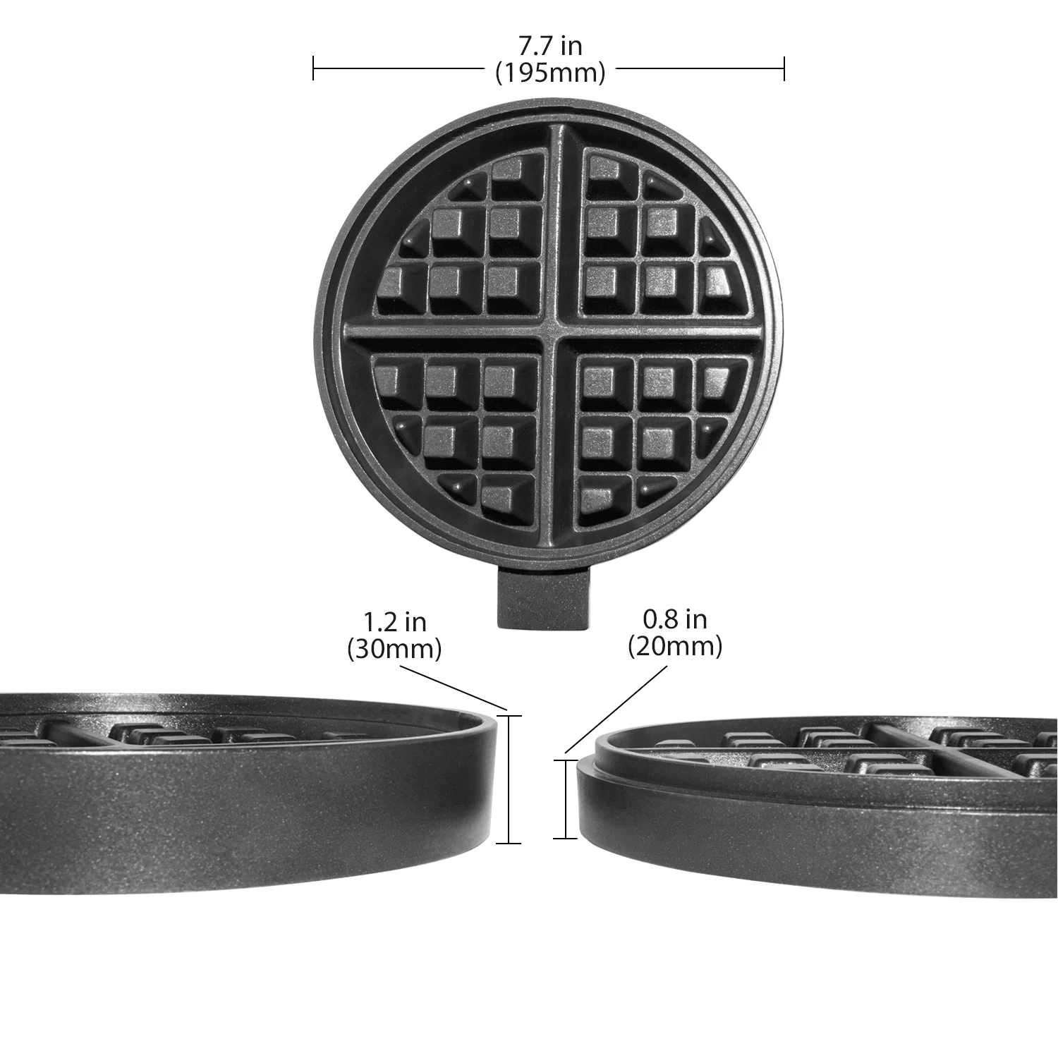 GorillaRock Waffle Plate Replacement Kit | Belgian Waffle Iron Grid | Waffle Mould