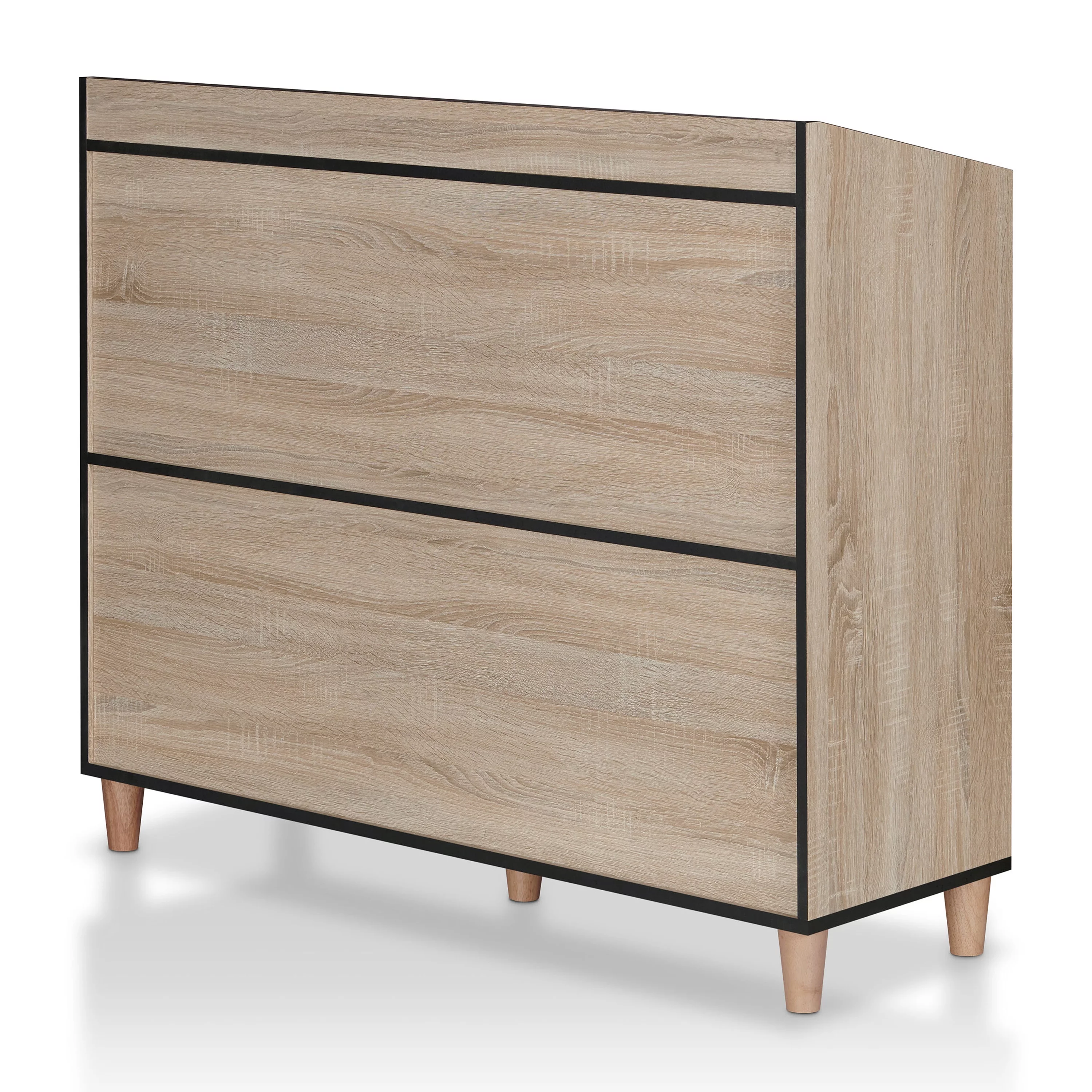 Furniture of America Hoover Multi-Storage Buffet Server, Natural Oak