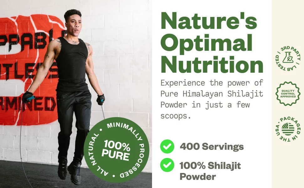 Purisure Shilajit Powder 12:1 Extract, 100g, 5% Fulvic Acid Content, 400 Servings