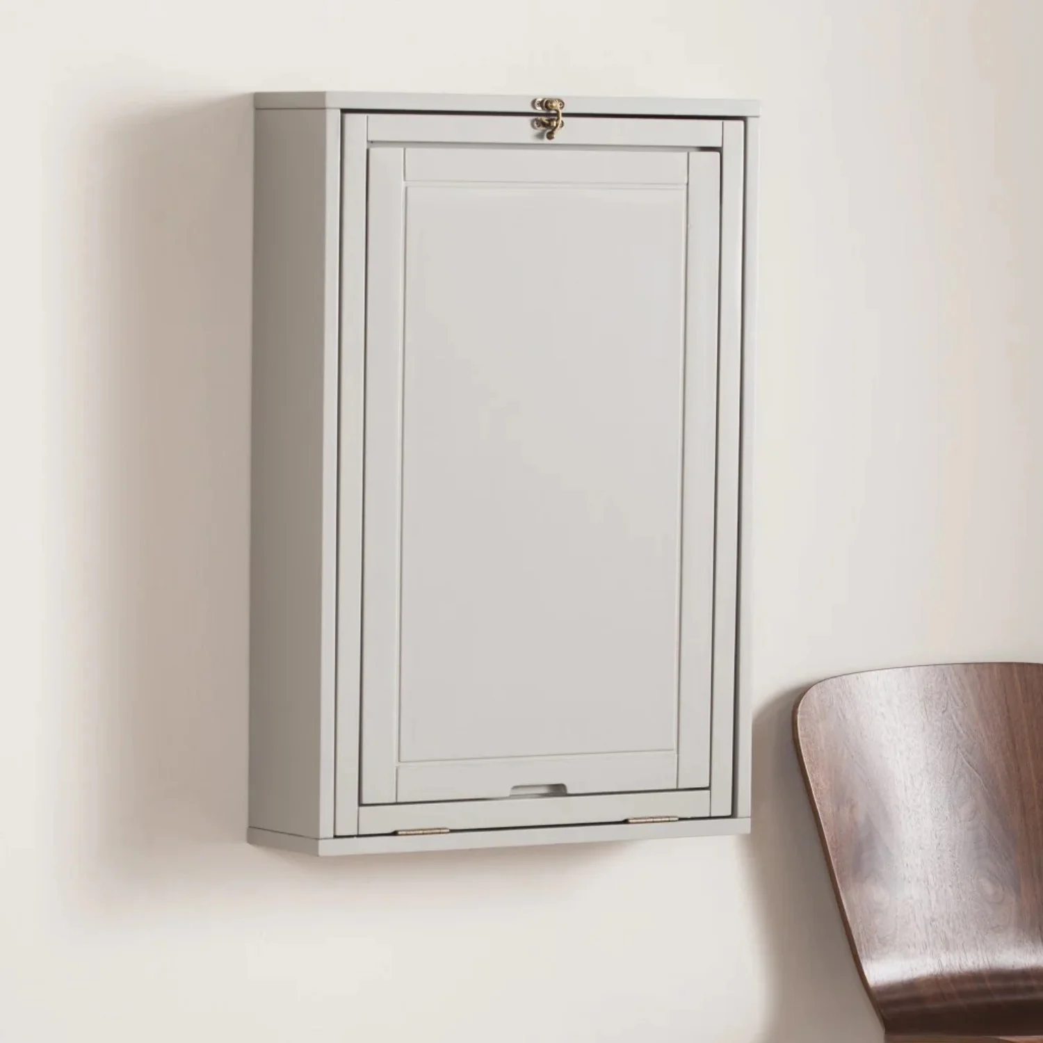 HomeRoots 402080 Gray Fold Out Convertible Wall Mount Desk