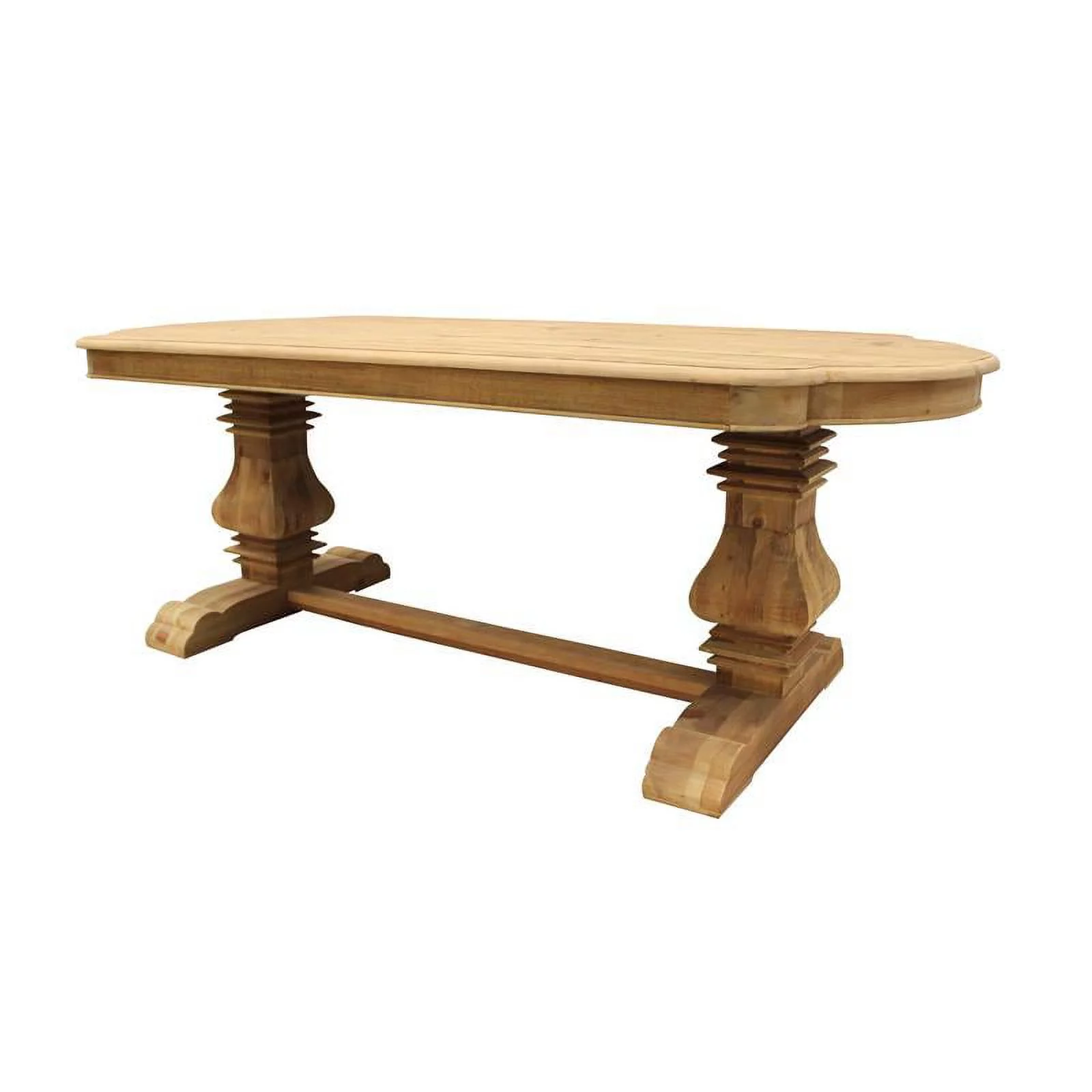 Manhattan Beach Old Pine Solid Wood Carrom Dining Table in Natural