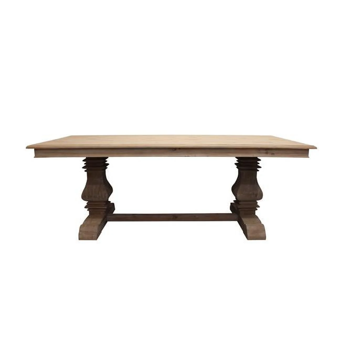 Manhattan Beach Tadashi Solid Wood Rectangular Dining Table in Gray