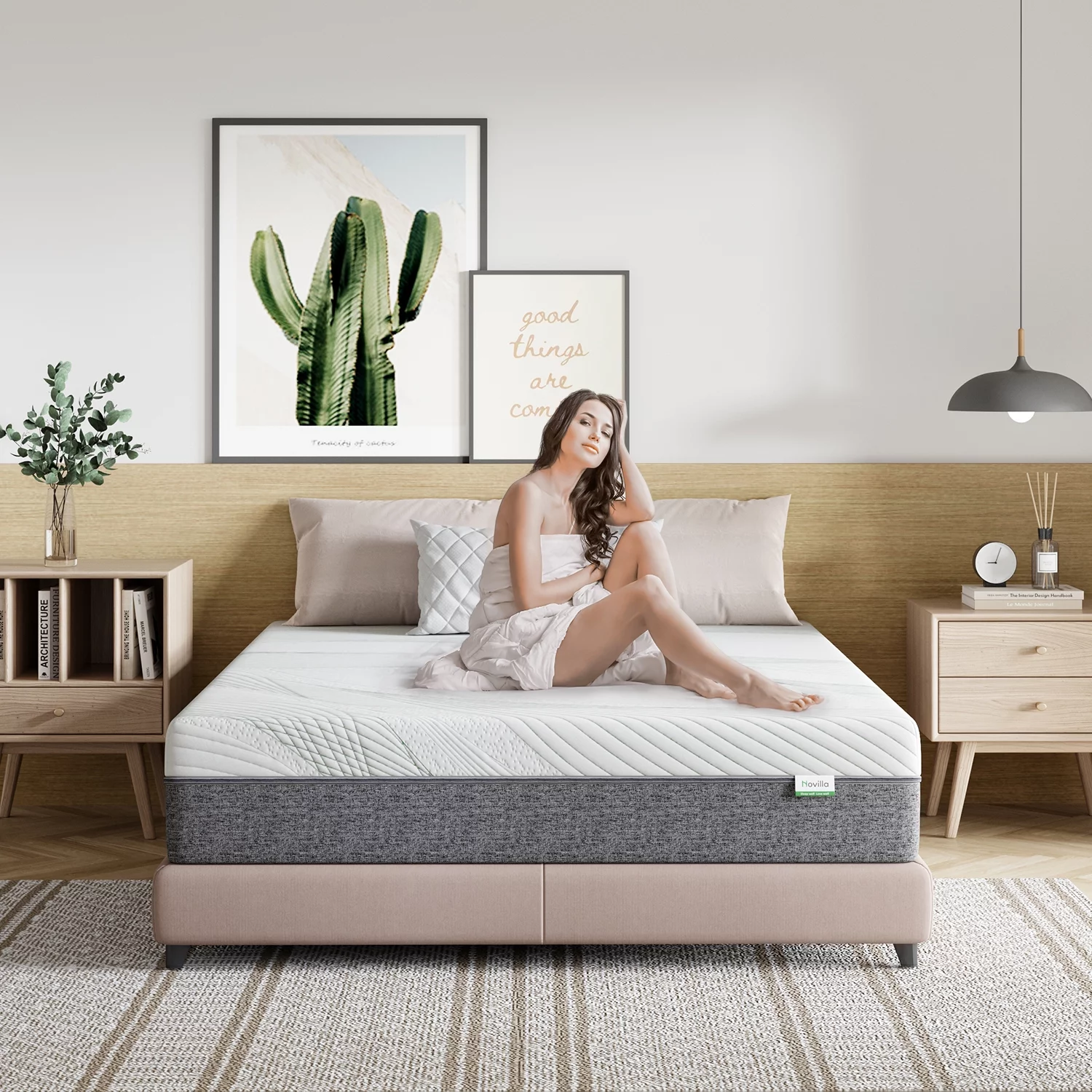 Novilla Delight 12 inch Pressure Relief Adult Gel Memory Foam Mattress, Queen Size