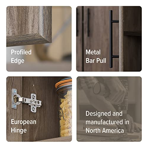 Prepac Elite 16 inch Stackable Wall Cabinet, Black