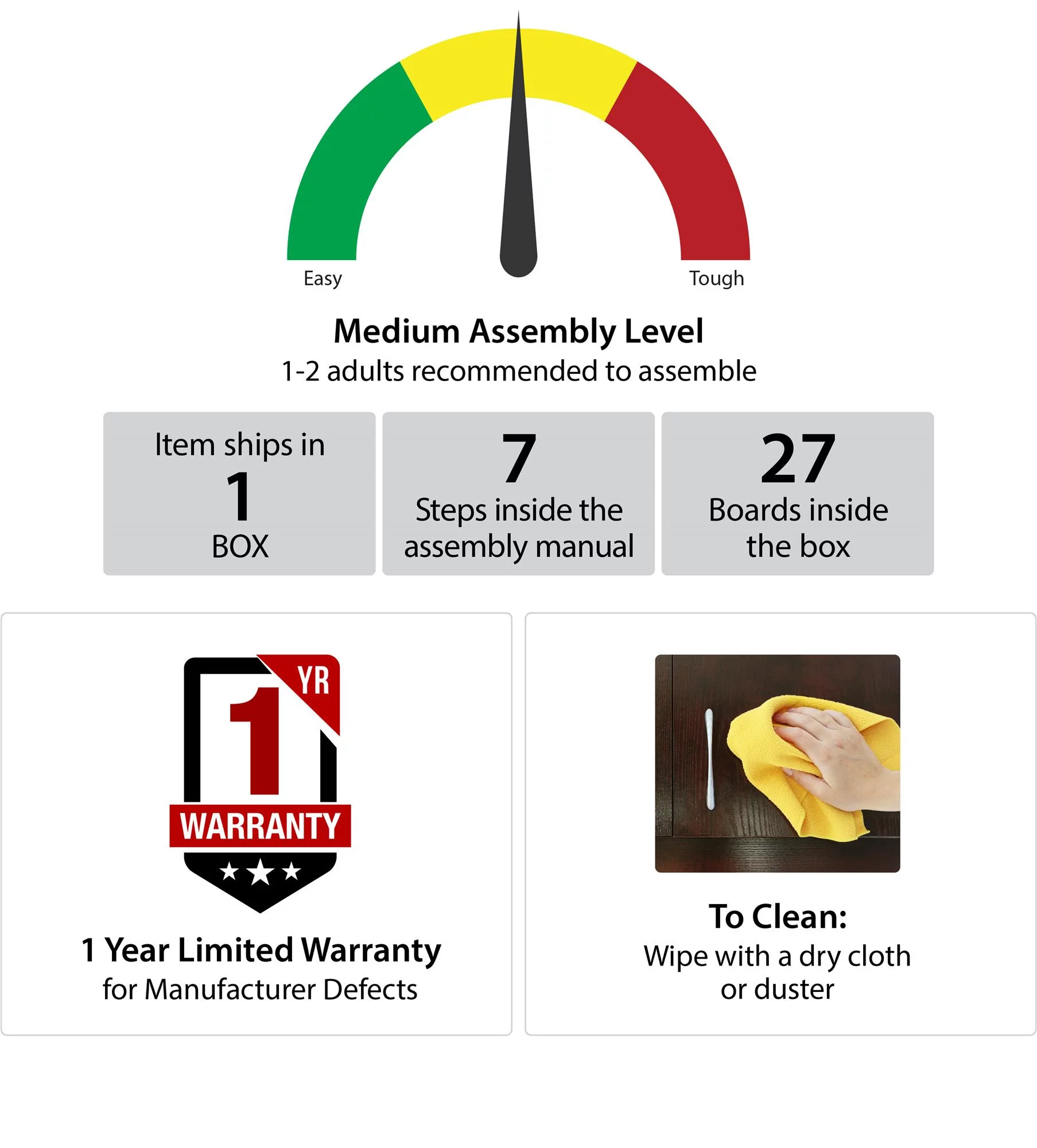 Queer Eye Quincy 5 Shelf Bookcase, Weathered Oak