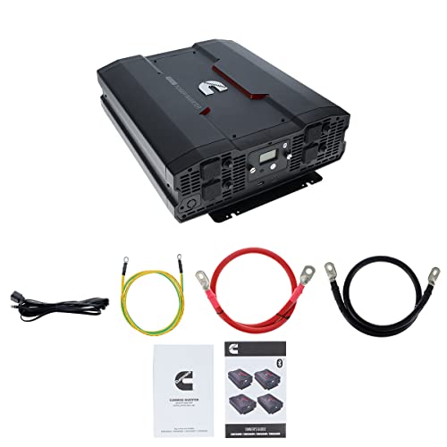 Cummins 5000 Watts Inverter Modified Sine Wave Truck Inverter 12 Volts to 110 Volts Four AC Outlets Two USB Ports (Plus Cable Kit)- CMN5000W - Inverters for Vehicles, Van Life, Camping