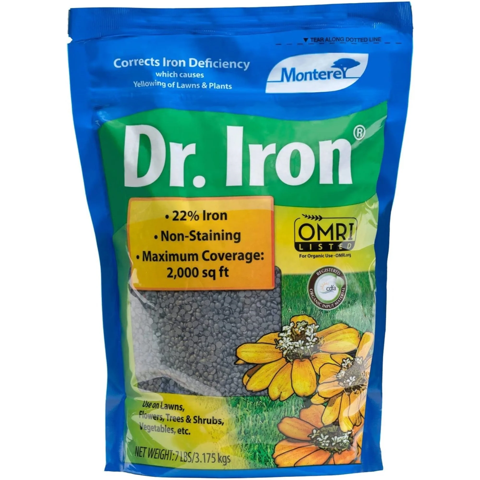 Monterey Dr. Iron Acidifier Granules Iron and Elemental Sulfur Acidic Fertilizers, 7 lb