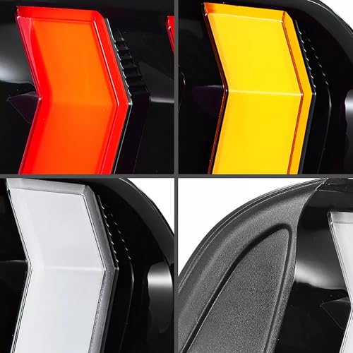 VLAND LED Rear Lights Compatible with Mustang 2015-2023 w/Sequential Turn Signal (5-Modes Switchable Lighting), Clear Lens Taillight Assembly, Passenger&Driver Sides (Clear)