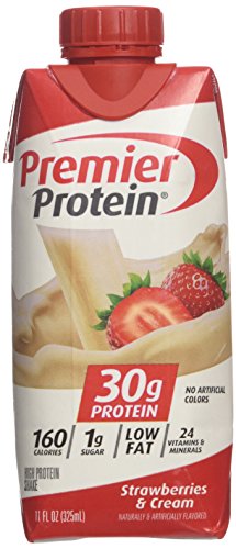 Premier Protein Protein Shake, Cafe Latte, 30g Protein, 1g Sugar, 11 fl oz Pack of 12