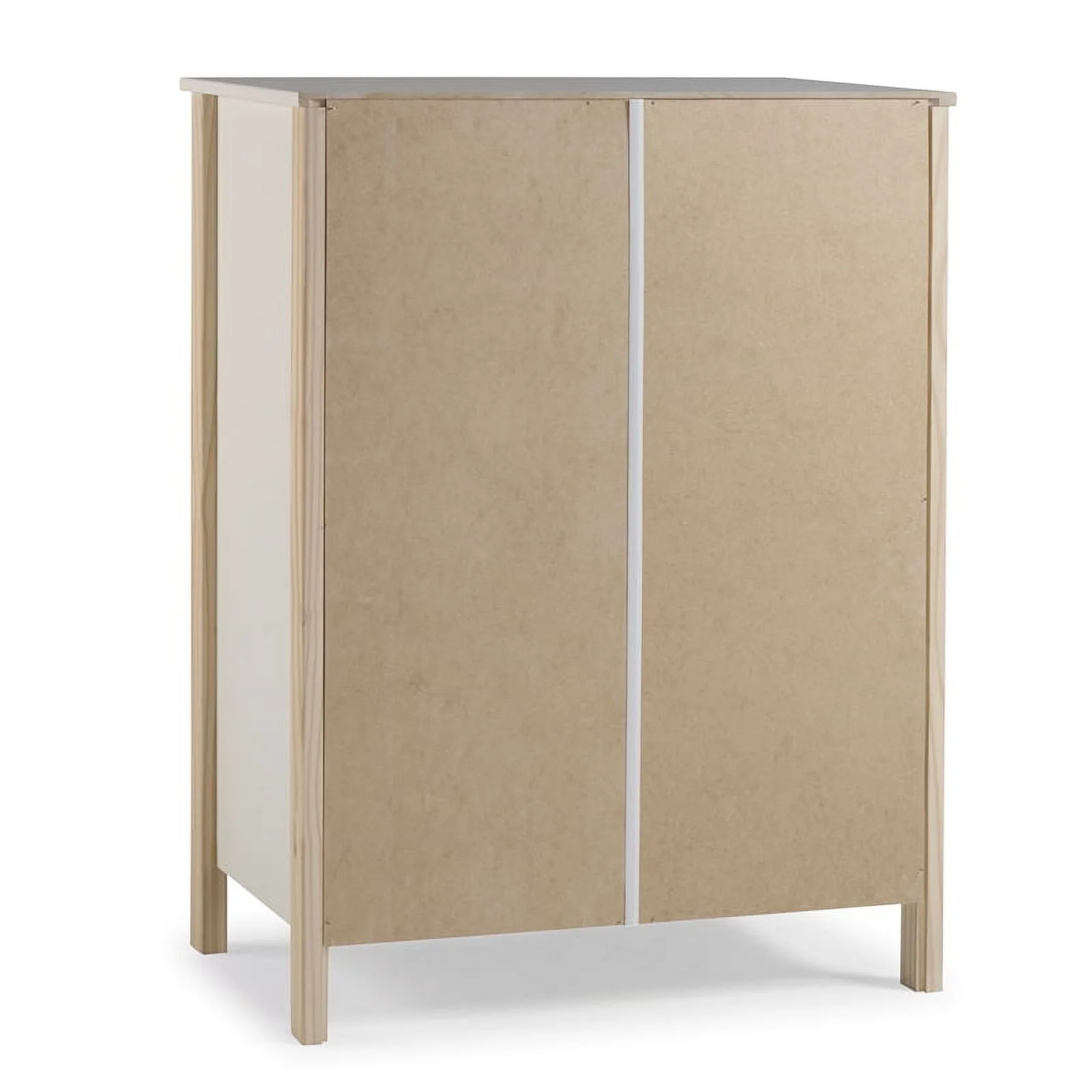Linon Mila Wood Youth Bookcase in Natural and White
