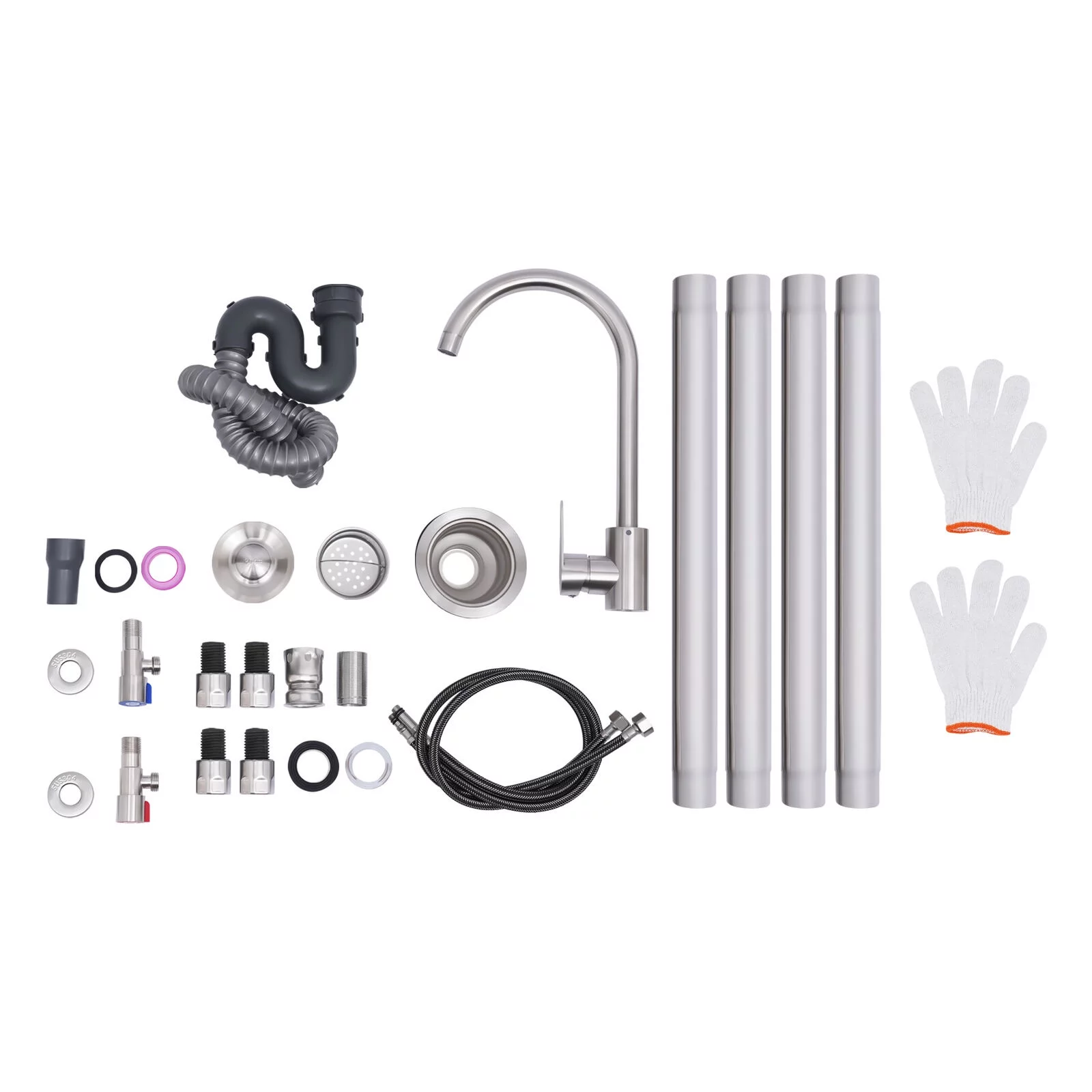 Kitchen Stainless Steel Utility Sink Prep Table 1 Compartment Commercial Sink