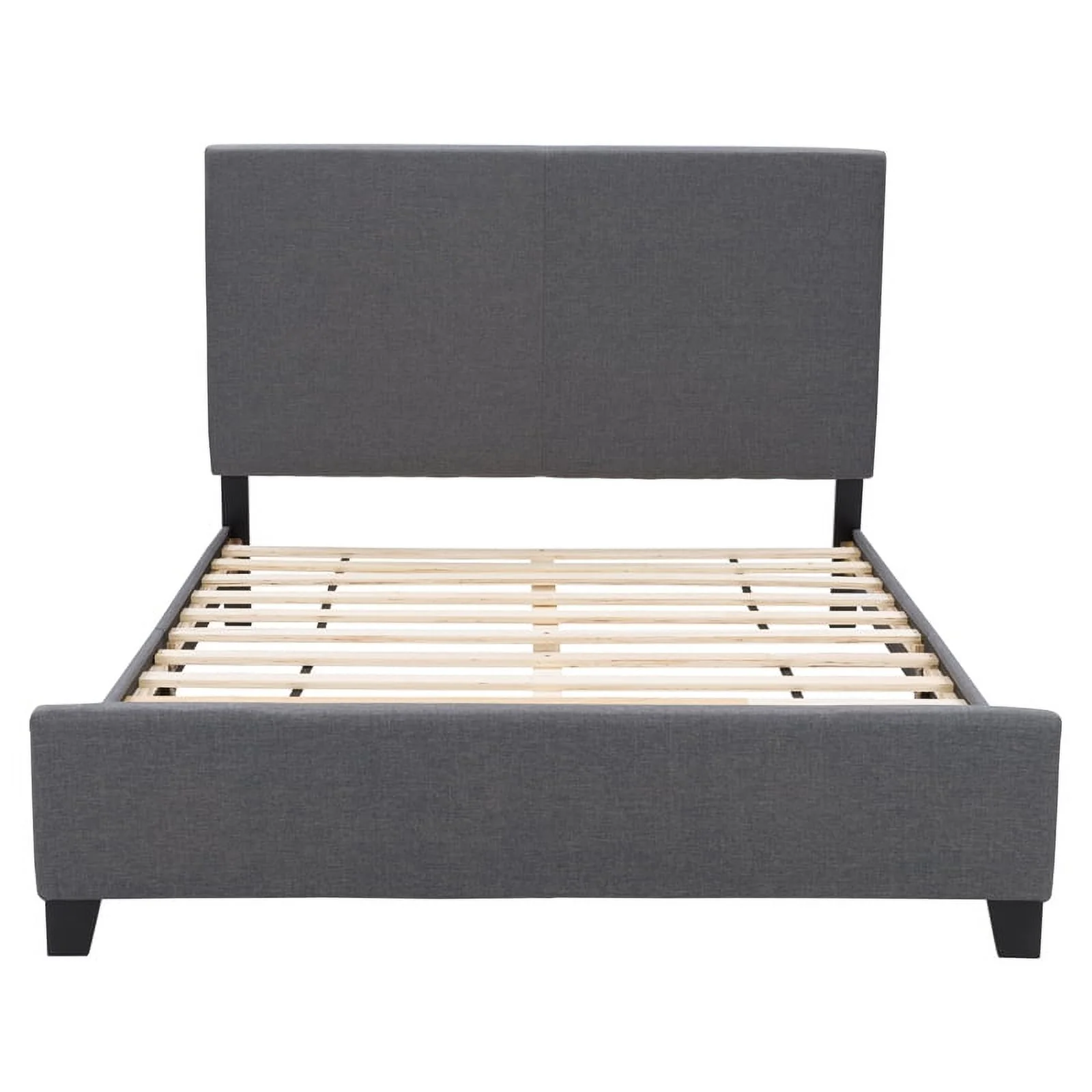 Atlin Designs Upholstered Engineered Wood Queen Bed in Gray